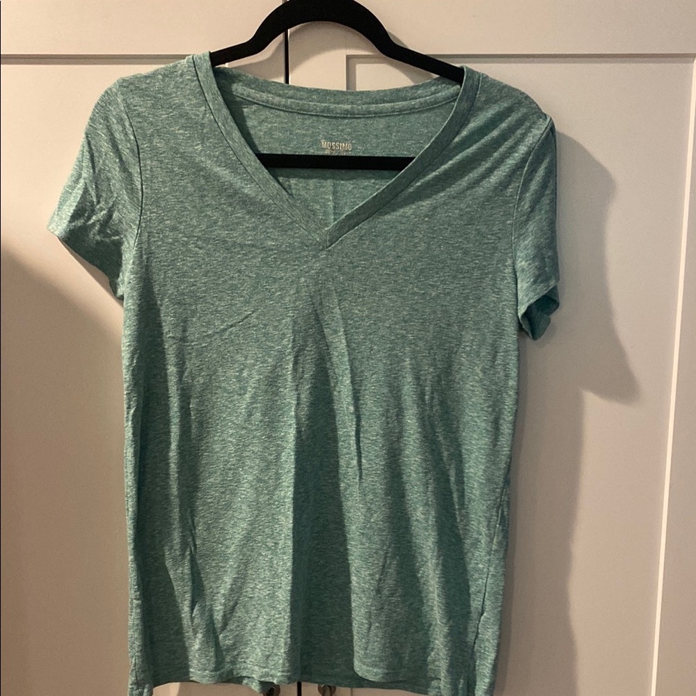 Mossimo Supply Co Green Fitted Short Sleeve Tee